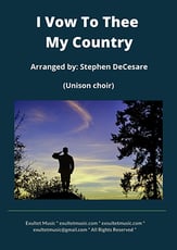 I Vow To Thee My Country Unison choral sheet music cover